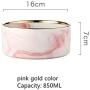 Cat Ceramic Bowl Pet Solid Wooden Frame Cat Drink Water Bowl Dog Food Basin Dog Bowl Ragdoll Food Bowl Cat Supplies (Pink)