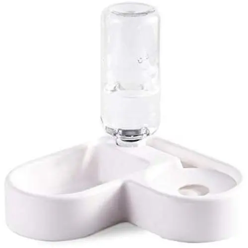 Meows Pet Feeder and Water Dispenser Pet Owner Gift Water Food Feeder Bowls Heart-Shaped Automatic Refill pet Double Bowl Automatic Water Dispenser for Dogs & Cats Meows Pet Feeder and Water Dispenser Pet Owner Gift Water Food Feeder Bowls Heart-Shaped Automatic Refill pet Double Bowl Automatic Water Dispenser for Dogs & Cats