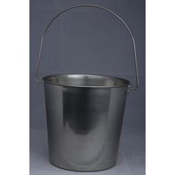 Indipets Heavy Duty Stainless Steel Pail - Durable Dog Food and Water Storage