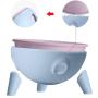 IVOLIA Cat and Dog Bowls, Stable Stand Multi-Purpose 15 oz Large Capacity Wide Pet Dish, 15°Tilted Pet Bowls, Dishwasher Safe, Shallow Feeder Bowls Pet Water Bowl for Small Dogs and Cats(Pink)