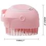 Tylu Dog Bath Brush Pet Massage Brush Shampoo Dispenser Pet Cat Grooming Massage Soft Bath Shedding Tool