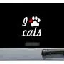 Lplpol I Love Cats with Cat Paw Vinyl Decal Sticker Pet Kitten Bowl Food Paw Print Lplpol I Love Cats with Cat Paw Vinyl Decal Sticker Pet Kitten Bowl Food Paw Print