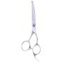 ShearsDirect Japanese 440C Cutting Shear Ball Tip with Anatomic Handle with Blue Gem Stone Tension, 6.5-Inch