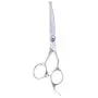 ShearsDirect Japanese 440C Cutting Shear Ball Tip with Anatomic Handle with Blue Gem Stone Tension, 6.5-Inch ShearsDirect Japanese 440C Cutting Shear Ball Tip with Anatomic Handle with Blue Gem Stone Tension, 6.5-Inch