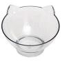 Luck Dawn Cat Elevated Bowl with Raised Stand, 15 Degree Tilted Design Neck Guard Stand Raised Pet Food Water Feeder Bowl for Cats or Small Dogs
