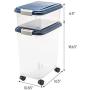 IRIS USA 3 Piece Airtight Pet Food Storage Container Combo