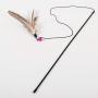 Pet Cat Toy Teaser Multi Color Bird Feather Goods for Cats Cat Catcher Teaser Stick Toys Cat Supplies