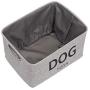 Morezi Canvas Dog Toy Box Puppy Toy Basket Bin with Handles and Drawstring Closure - Perfect for Organizing Pet Toys, Blankets, Leashes, Towel, Coats, Diaper, Pet Pee Mat