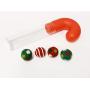 Midlee Designs Candy Cane Wool Ball Filled Cat Toys