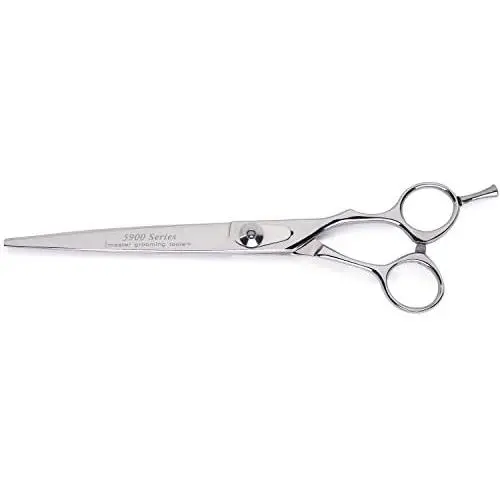 Master Grooming Tools 5900 Series Japanese Stainless Steel Shears — High-Performance Shears for Grooming Dogs - Curved, 8'' Master Grooming Tools 5900 Series Japanese Stainless Steel Shears — High-Performance Shears for Grooming Dogs - Curved, 8''