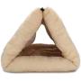 ZYT Plush Cat Mat, Waterproof-Lined Thermal Cat Blanket, Foldable Cave Cat Mattress