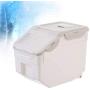 Pet Food Container Moisture Proof Dustproof Dry Food Bucket Storage Case Containers Size L (Beige) Useful