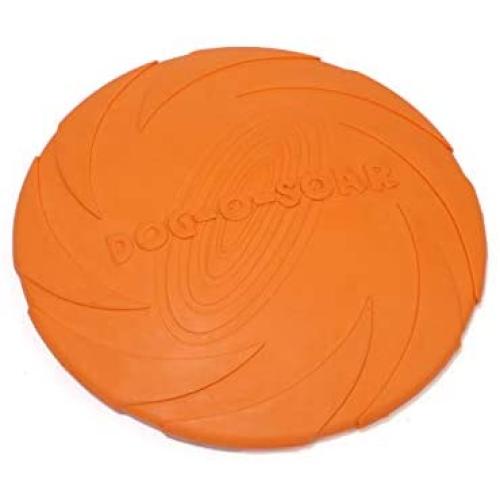 Grneric Sanjiaomei-S-L Dog Training Frisbee Natural Rubber Non-Toxic Frisbee Float, Frisbee Dog Toy Pet Supplies, Rubber Dog Frisbee,Orange,S