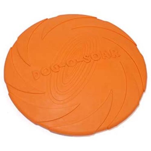 Grneric Sanjiaomei-S-L Dog Training Frisbee Natural Rubber Non-Toxic Frisbee Float, Frisbee Dog Toy Pet Supplies, Rubber Dog Frisbee,Orange,S