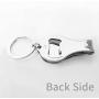 White Rat Animal Pet Game Toys Fingernail Clipper Cutter Opener Key Chain Scissor