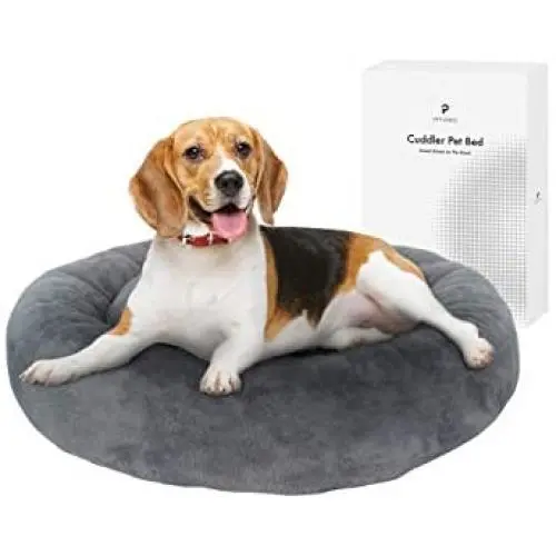 PETLIBRO Calming Dog Bed Donut - Cuddler Round Plush Dog Bed, Soft Warming Indoor for Small Medium Dogs and Cats, Sleeping Comfortable Pet Bed PETLIBRO Calming Dog Bed Donut - Cuddler Round Plush Dog Bed, Soft Warming Indoor for Small Medium Dogs and Cats, Sleeping Comfortable Pet Bed