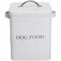 Morezi Pet Treat and Food Storage Tin with Lid and Scoop - White Vintage Farmhouse - Carbon Steel - Tight Fitting Lids - Storage Canister Tins Morezi Pet Treat and Food Storage Tin with Lid and Scoop - White Vintage Farmhouse - Carbon Steel - Tight Fitting Lids - Storage Canister Tins