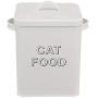 Morezi Dog Treat and Food Storage Tin with Lid and Serving Scoop Included - Cream Powder - Coated Carbon Steel - Tight Fitting Lids - Storage Canister Tins