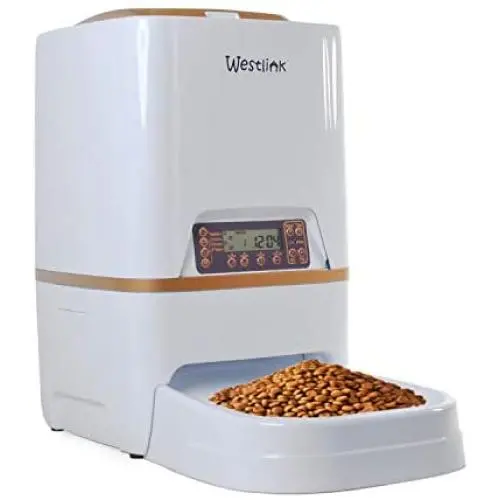 WESTLINK 6L Automatic Pet Feeder Food Dispenser for Cat Dog with Voice Recorder and Timer Programmable WESTLINK 6L Automatic Pet Feeder Food Dispenser for Cat Dog with Voice Recorder and Timer Programmable