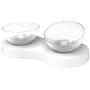 Luck Dawn Double Dog Cat Bowls with Raised Stand, Adjustable 0-20 Degree Tilted Design Neck Guard Stand Raised Elevated Pet Food Water Feeder Bowl for Cats or Small Dogs