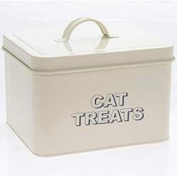 Lesser & Pavey Sweet Home Cat Treats Tin-Cream, H20cm