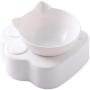 QINYUAN Cat Bowl, Raised Food Water with Detachable Elevated Stand Adjustable Tilted Pet Feeder No-Spill Dog