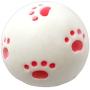 uxcell Ball Shaped Vinyl Pet Cat & Dog Squeaker Toy, White