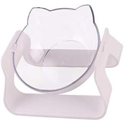 Gbziyjk Cat Bowl Raised Stand Tilted Angled,Pet Dish Transparent Plastic Feeding Bowls Good Non Slip Proof Adjustable Detachable Heavy Duty Durable