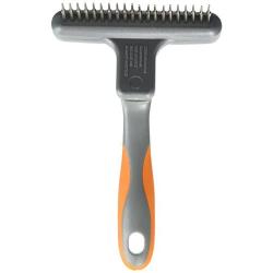 GoGo Pet Products Flexible Undercoat Rake with Rotating Teeth, Large