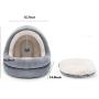 Rednut Cat Bed for Indoor Cats, Therapeutic Round Cuddle Nest Snuggery Burrow Blanket Pet Bed, Machine Washable Cat Beds, and Anti-Slip & Water-Resistant Bottom for Indoor Cats