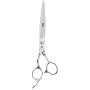 ShearsDirect Curved True Left Handed Professional Grooming Shear Scissors with an Ergonomic Handle Design, 8''
