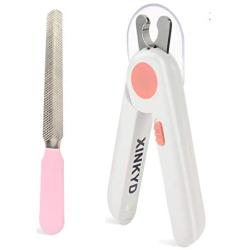 XINKYD Dog Nail Clippers,Dog Nail Clippers with Light,Dog Nail Clippers for Small Dogs,cat Nail Clippers with Safety Guard,Dog Nail Clippers Small Breed,Small Dog Nail Clippers