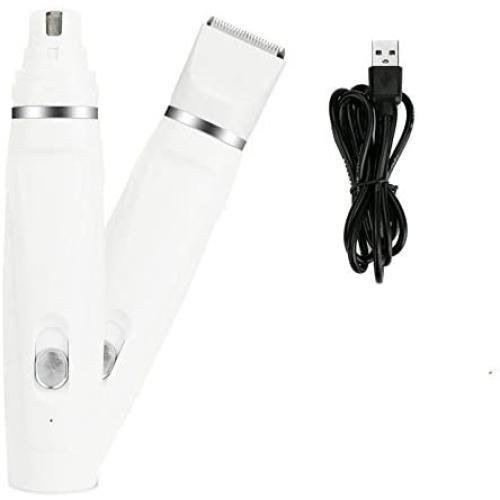 WIOR 2 in 1 Dog Nail Grinder & Hair Clippers, 2-Speed Portable Electric Rechargeable Low Noise Pet Dog Nail Grinder for Large Medium Small Dogs & Cats Pet Hair Clippers Painless Paws Grooming WIOR 2 in 1 Dog Nail Grinder & Hair Clippers, 2-Speed Portable Electric Rechargeable Low Noise Pet Dog Nail Grinder for Large Medium Small Dogs & Cats Pet Hair Clippers Painless Paws Grooming
