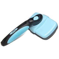 Maxpower Planet Self Cleaning Slicker Brush - Gently Removes Loose Undercoat, Mats and Tangled Hair for Dogs and Cats