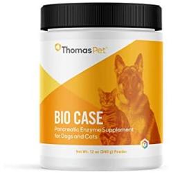 Thomas Pet Bio Case - Pancreatic Enzyme Supplement for Dogs & Cats - Digestive Aid - (12 Ounces, Powder)