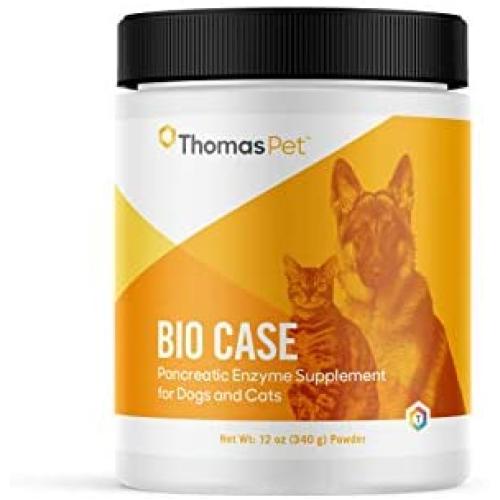 Thomas Pet Bio Case - Pancreatic Enzyme Supplement for Dogs & Cats - Digestive Aid - (12 Ounces, Powder)