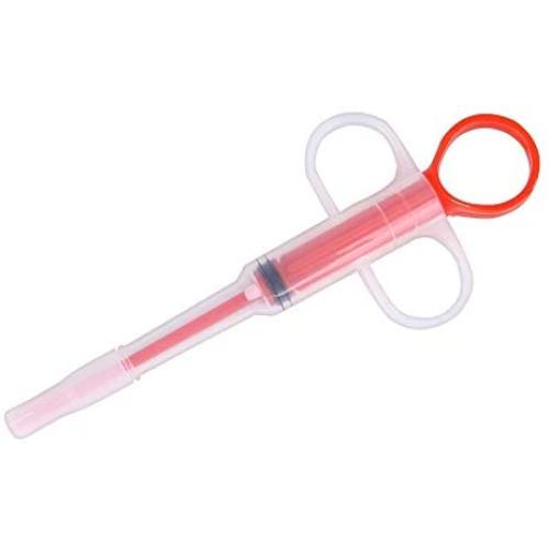 Whasin Pet Medicine Syringe, Professional Pet Pill Popper for Dogs and Cats, Reusable Pet Pill Gun with 2 Soft Silicone Tips, Medical Feeding Dispenser for Young and Small Animals