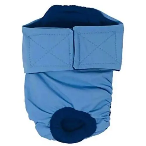 Barkertime Premium Wateproof Dog Diaper - Made in USA - Baby Blue Waterproof Premium Dog Diaper, XXL, Without Tail Hole for Incontinence, Male Marking, Females in Heat Barkertime Premium Wateproof Dog Diaper - Made in USA - Baby Blue Waterproof Premium Dog Diaper, XXL, Without Tail Hole for Incontinence, Male Marking, Females in Heat