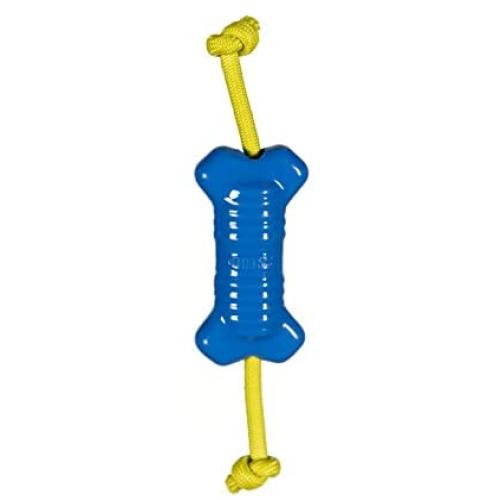 Hero Action, Happy Bone Dog Toy, Soft Rubber Rope Bone, Great for Treat Dispensing & Tug of War