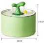 THMY Cat Water Fountain, Water Dispenser for Cat with Silent Water Pump, Small Sapling tap Style Water Bowl with 4pcs Hygienic Filter, Ceramics Pet Fountain (Pink)
