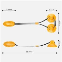 TuoTang Pet Supplies Dog Toys Double Sucker Teeth bite-Resistant Drain Food Ball