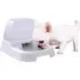 IRIS OHYAMA, Water Fountain with Vegetable Charcoal Filter for Dogs and Cats 1.2 L - Pet Water Fountain PWF-200 - Plastic, Gray, 20.5 x 20.5 x 14 cm