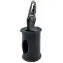 Taco Dog, Poop Bag Carrier Handmade from Thick, Full Grain Leather - Convenient Holder, Storage Pouch for Bags, Walking - Clips to Leash or Collar, Attach, Reload, Dispense - Charcoal Black