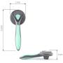 ZEARE Pet Grooming Tool Grooming Brush Deshedding Tool for Pet Gently Removes Long and Loose Undercoat