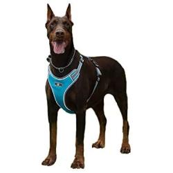 FEimaX Dog Harness No Pull Adjustable Pet Vest Harnesses for Small Medium Large Dogs Reflective Breathable Soft Mesh Oxford Chest Harness Easy Control for Outdoor Walking Training