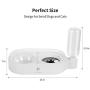 Double Dog Cat Bowls, Gravity Food and Water Bowl, Pet Automatic Drinking Dispenser Detachable Transparent Glass Feeder Bowls No-Spill Raised Bowl for Small Dogs and Cats