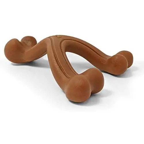 Nylabone Ergonomic Hold & Chew Wishbone Power Chew Durable Dog Toy Bison Flavor Nylabone Ergonomic Hold & Chew Wishbone Power Chew Durable Dog Toy Bison Flavor