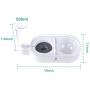 ELSPET 2 in1 Cats Gravity Waterer/Cats Food Bowl, Anti-Spill Raised Side/Anti-Slip Base, Pet Automatic Water Dispenser with Detachable Bowl and 500ml Water Bottle
