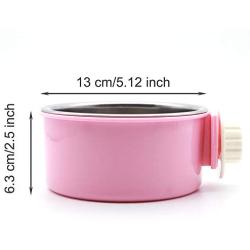 UNIEVE Crate Dog Bowl,Removable Stainless Steel Hanging Pet Cage Bowl,2 in 1 Plastic Bowl&Stainless Steel Removable Hanging Food Water,for Dogs,Cats,Birds,Cats and etc.