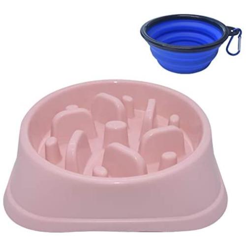 mascota Dog Slow Feeder Bowl, Non Slip Puzzle Bowl - Anti-Gulping Pet Slower Food Feeding Dishes Eco-Friendly Durable Non-Toxic Preventing Choking Healthy Design Bowl for Dog Pet